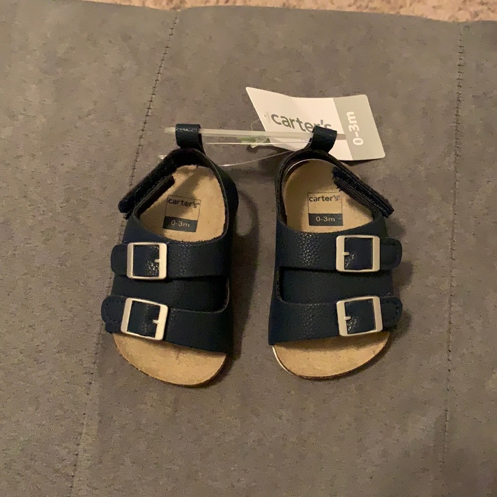Navy Blue Cork Sandal